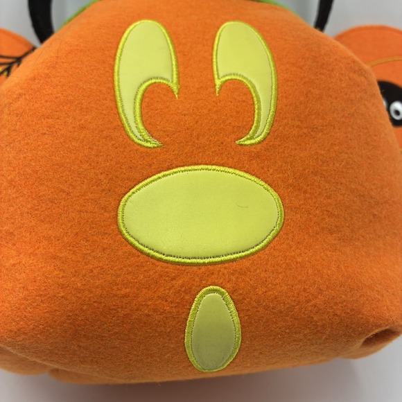 Halloween‎ Mickey Mouse Fabric Pumpkin Trick Or Treat Basket Bucket Disney store - Picture 2 of 11